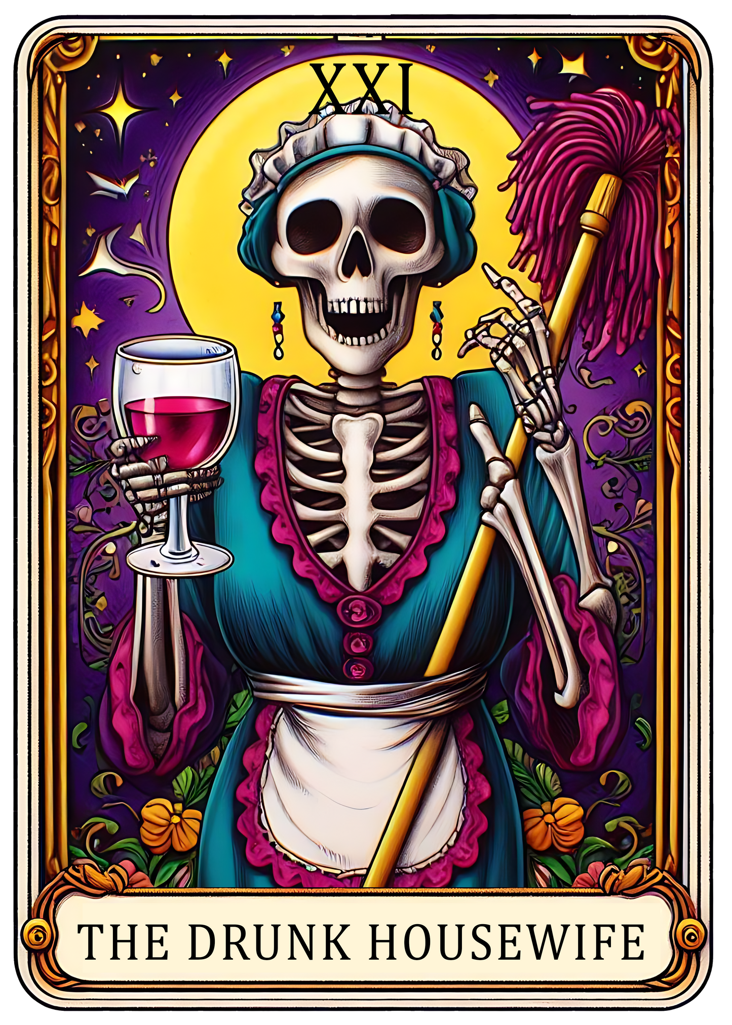 Tarot Card - Drunk Housewife